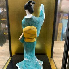 工芸品 博多人形 ガラスケース付きの画像