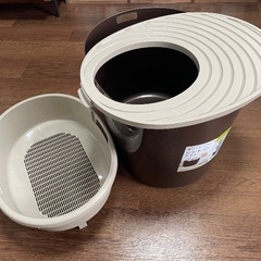上から猫トイレ 未使用 システムトイレ 縦型 アイリスオーヤマ
