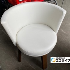 360度回転ダイニングチェア アイボリー　一脚