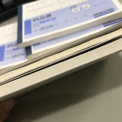 事務用品　届出書、入金伝票、納品書の画像
