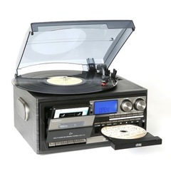 レコードプレーヤー ターンテーブル CDラジカセ CDプレーヤー ラジオ USB マルチプレーヤー の画像