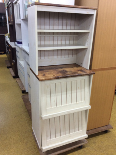 ★ 新品 カントリー フラップ キャビネット 収納家具 木製家具