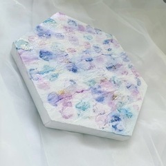 【一点物】アルコールインクアート キャンバス 六角形 絵画 イン...