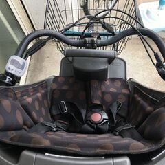 地域限定送料無料　ブリヂストン　ビッケ　モブ　三人乗り　子供乗せ　2021年　青系　ギュットクルームR　パスバビー　神戸市　電動自転車の画像