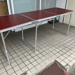折りたたみテーブル　ピクニック　机　茶色