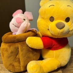 くまのプーさん　ピグレット付きぬいぐるみ