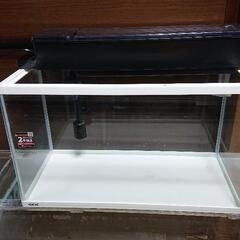 GEX製60cm白縁ガラス水槽セット