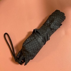 日傘　ドット柄　黒　軽量