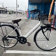  【大人用】整備済中古自転車 サイモト 26型ダカラット 白色 ...