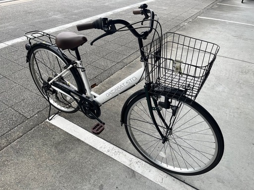 【完売御礼】【大人用】整備済中古自転車 サイモト26型コラット 紺色 <自転車のオオムラ 静岡店> 完売御礼】【大人用】整備済中古自転車 サイモト 26型ダカラット 白色