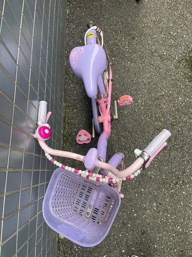 最終値下げ‼️子供用自転車 補助輪付き 女の子 ソフィ ピンク 紫 (みみ