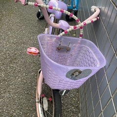 最終値下げ‼️子供用自転車 補助輪付き 女の子 ソフィ ピンク 紫 の画像