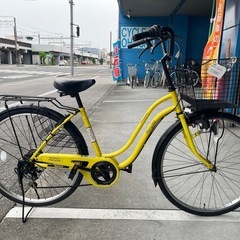  【大人用】整備済中古自転車 26型parrydor 黄色 <自...