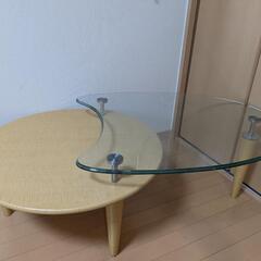 ガラステーブル　ローテーブル