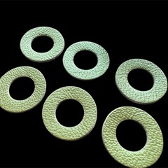 【松隈清次発明品】トランペット バルブトップパッド・ペアセット （※検索キーワード: 笠フェルト）12枚（無保証条件下）メタリックグリーンの画像