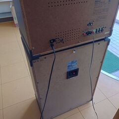 古いカラオケ、本体とスピーカー　通電のみ確認の画像