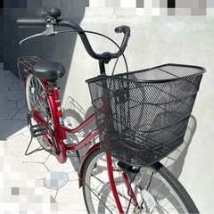 大型カゴ付き自転車の画像