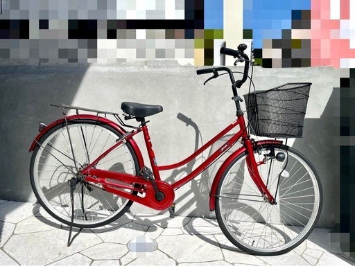 大型カゴ付き自転車