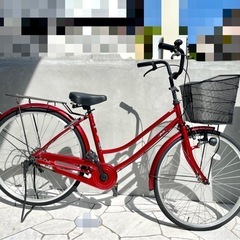 大型カゴ付き自転車の画像