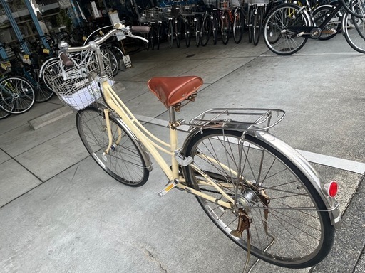 【大人用】整備済中古自転車 ブリヂストン 27型ロココ ベージュ色 <自転車のオオムラ 静岡店>