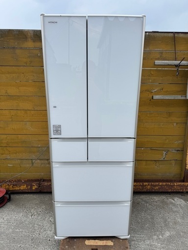 日立 ノンフロン冷凍冷蔵庫 R-XG5100G ホワイト 6ドア 観音開き 505L 2017年製 HITACHI