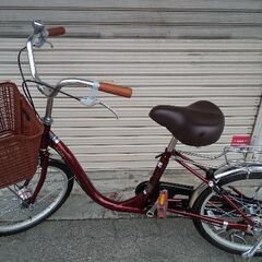 超美品☆☆viviace[ヴィヴァーチェ]❮日本製❯20吋 小径ファミリーサイクル 変速なし/LEDオート(プラチナレッド)の画像