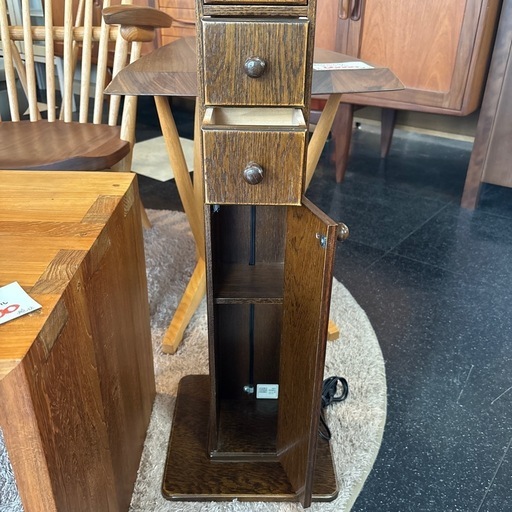 パリの雑貨屋 ランプ 時計付きキャビネット 時計 ランプ キャビネット オシャレ インテリア 収納