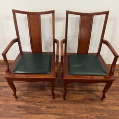 高級家具　ダイニングチェア　2脚
