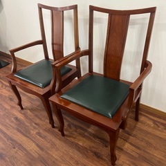 高級家具　ダイニングチェア　2脚
の画像