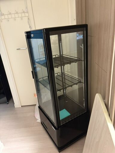 送料無料レマコム製 4面ガラス冷蔵ショーケース R4G-105SLW 105L