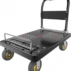 台車 折り畳み ストッパー付き耐荷量300KG 荷台90x60C...