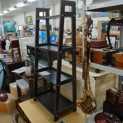 4段シェルフ おしゃれな収納に ダークブラウン オシャレな棚 【浜村鹿野温泉ICから3分 買取本舗 宮本リサイクル 営業時間9～19時 定休日水曜のみ←連絡できませんm(_ _)m】の画像