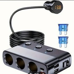 新品 7-in-1 車載充電器アダプター、12V/24V 用の ...