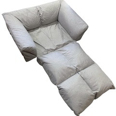 【美品☆】アキレス 2WAY ソファベッド ソファー グレー 1人掛け用 ひとり用 ふかふかの画像