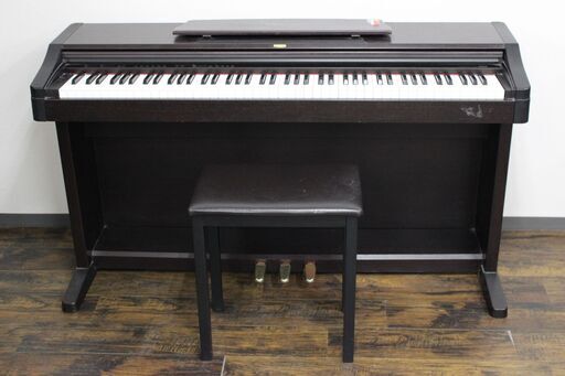 【8/17受渡完了】≪ZR536ジ限≫ 通電/音出しOK KORG/コルグ 電子ピアノ C-303 88鍵盤 楽器/鍵盤楽器 音楽 イス/電源コード付き 留め具1点欠品/現状品