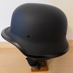 新品未使用　ナチヘル　マット　ハーフヘルメット　黒　XLサイズ6...