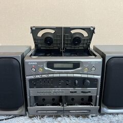 CASIO ＷCD Ｗカセットデッキ　ミニコンポ　ラジカセ　ND...