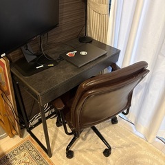 デスク　黒　シンプル