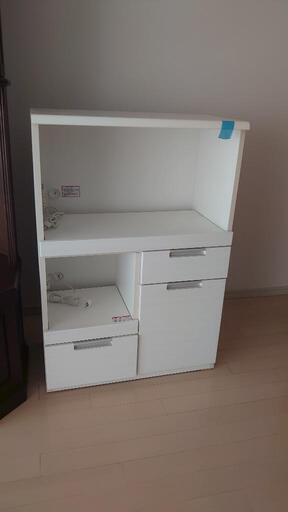 新しい 価格交渉OK◎レンジボード ニトリ 【第2弾 80cm ホワイト レンジボード・レンジ台