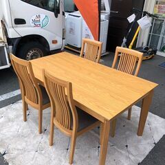ダイニングセット ダイニングテーブル チェア×4 🚚自社配送時💳代引き可🚚(現金、クレジット、スマホ決済対応)の画像