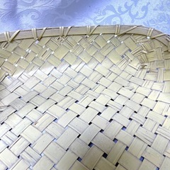【未使用】竹籠①Lナチュラルの画像