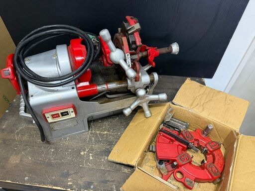 【中古品】REX レッキス工業 N40AⅡ ねじ切り機 ダイヘッド付き