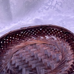 【未使用】竹籠④Mダークブラウンの画像