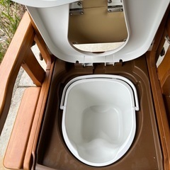 安寿 家具調 トイレセレクト ノーマル　ポータブルトイレ 天然木 の画像