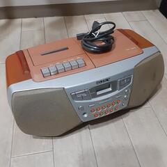SONY　CDラジカセ　オレンジ　スケルトン　線付き　リユース