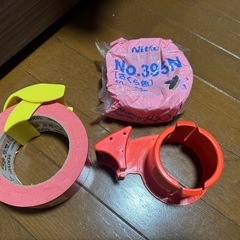 【売約】テープカッター　テープ　セット　割れ物注意　養生テープ　さくらの画像