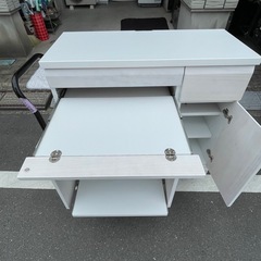 f●■パソコンデスクキャビネット/デスク/ 棚/ラック ・木製/桐・PC台/PCデスク/机・幅90　の画像