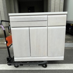 f●■パソコンデスクキャビネット/デスク/ 棚/ラック ・木製/...