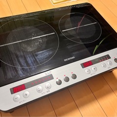 アイリスオーヤマ 2口 IHヒーター　2021年製の画像