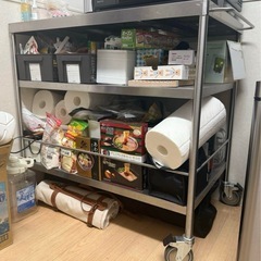 IKEA FLYTTA フリッタ キャスター付 ステンレスキッチ...